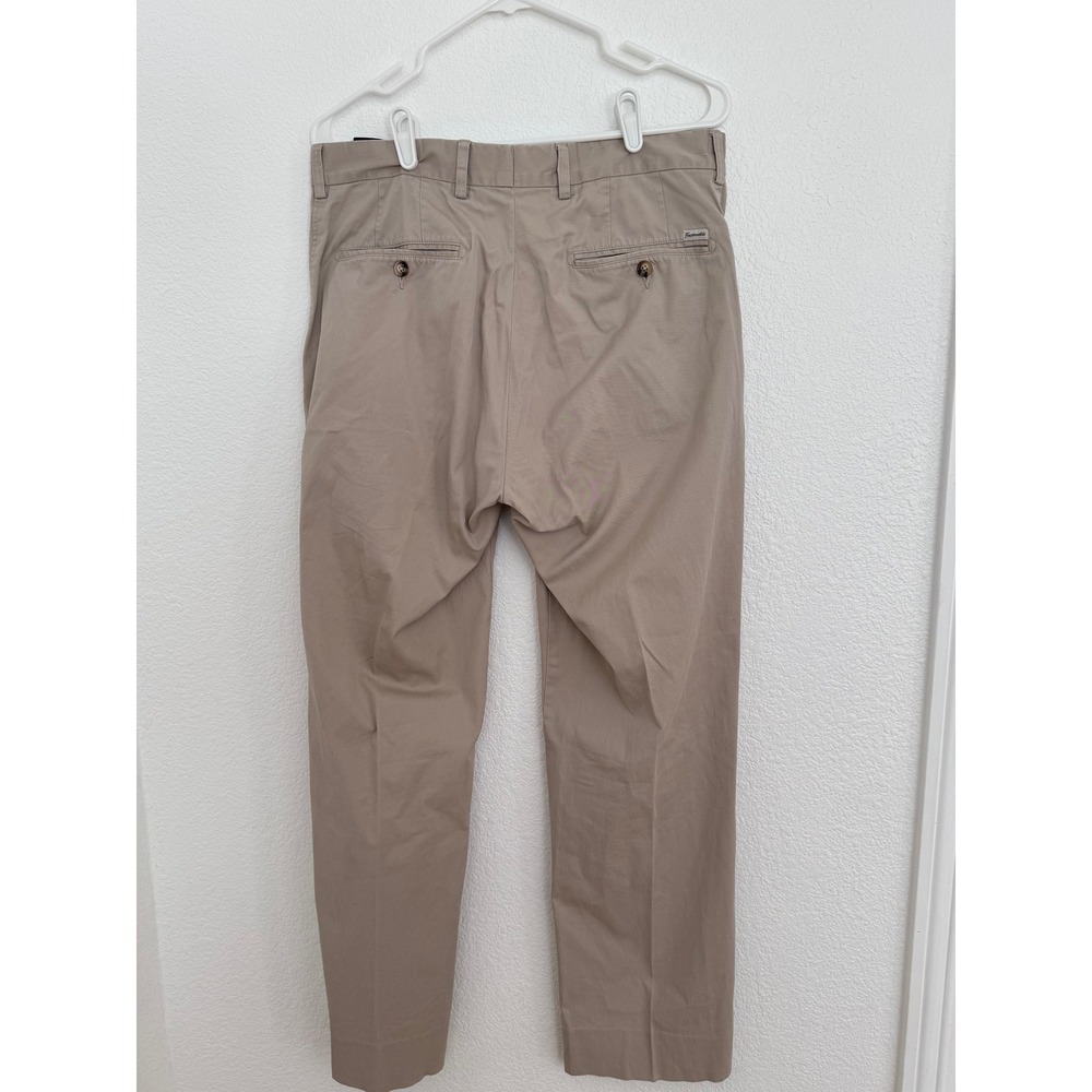 Façonnable Senator Khaki Pants 32R Inseam 31 Cotton Stretch Made in‎ Panama